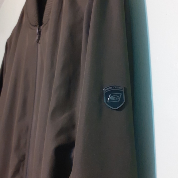 POINT ZERO Army Green Men Utility Bomber Full Zip Aviator Jacket with pockets - Picture 4 of 5